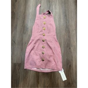 NWT Commense Pink Rose Button Backless Summer Dress XS/S